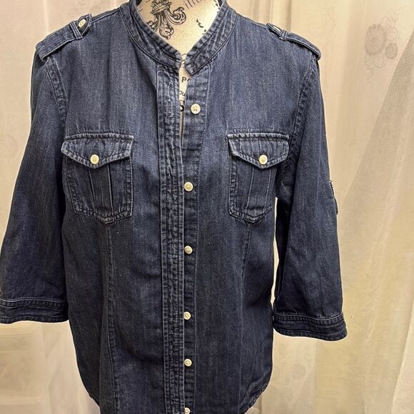 Denim Button-Up Jacket - Picture 1 of 4